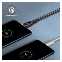AXAGON BUCM-AM15AB, HQ kabel USB-C <-> USB-A, 1.5m, USB 2.0, 3A, ALU, oplet, černý