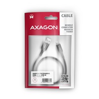 AXAGON BUCM-AM15AB, HQ kabel USB-C <-> USB-A, 1.5m, USB 2.0, 3A, ALU, oplet, černý
