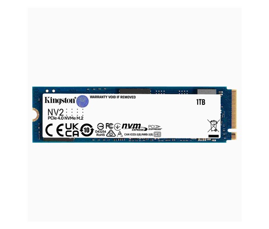 Kingston SSD 1TB (1000GB) NV2 M.2 2280 NVMe™ PCIe Gen (R: 3500MB/s; W: 2100MB/s)