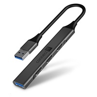 CONNECT IT USB-A hub, (1xUSB-A 3.0, 3xUSB-A 2.0), externí, antracitová