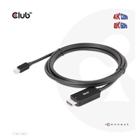 Club3D kabel miniDP 1.4 na HDMI, 4K120Hz nebo 8K60Hz HDR10+, M/M, 1.8m