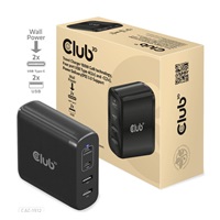 Club3D cestovní nabíječka 100W GAN technologie, 2xUSB-A a 2xUSB-C, PD 3.0 Support