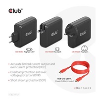 Club3D cestovní nabíječka 100W GAN technologie, 2xUSB-A a 2xUSB-C, PD 3.0 Support