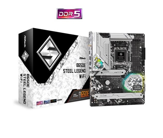 ASRock MB Sc AM5 B650E Steel Legend WIFI, AMD B650, 4xDDR5, 1xDP, 1xHDMI, WI-FI