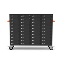 PORT nabíjecí skříňka pro 40 zařízení, individuální zámky, černá