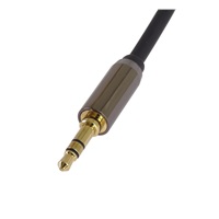 PremiumCord HQ stíněný kabel stereo Jack 3.5mm - Jack 3.5mm zahnutý 90°, 3m