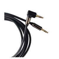 PremiumCord HQ stíněný kabel stereo Jack 3.5mm - Jack 3.5mm zahnutý 90°, 5m