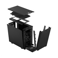 FRACTAL DESIGN skříň Define 7 Nano Black Solid, USB 3.1 Type-C, 2x USB 3.0, bez zdroje, mATX