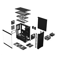 FRACTAL DESIGN skříň Define 7 Compact Black TG light, USB 3.1 Type-C, 2x USB 3.0, bez zdroje, mATX