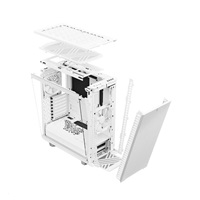 FRACTAL DESIGN skříň Define 7 Compact White TG Clear, USB 3.1 Type-C, 2x USB 3.0, bez zdroje, mATX