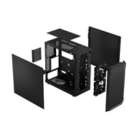 FRACTAL DESIGN skříň Focus 2 Black Solid, 2x USB 3.0, bez zdroje, mATX