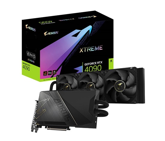 GIGABYTE VGA NVIDIA GeForce RTX 4090 AORUS XTREME WATERFORCE 24G, 24G GDDR6X, 3xDP, 1xHDMI