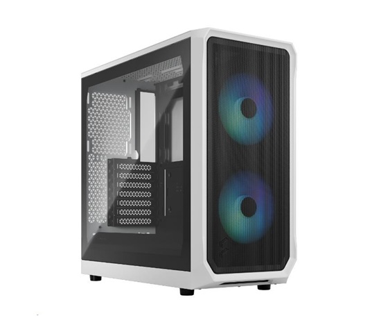 FRACTAL DESIGN skříň Focus 2 RGB White TG Clear Tint, 2x USB 3.0, bez zdroje, mATX