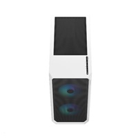 FRACTAL DESIGN skříň Focus 2 RGB White TG Clear Tint, 2x USB 3.0, bez zdroje, mATX