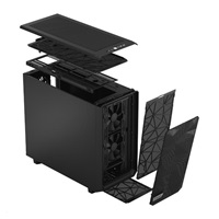 FRACTAL DESIGN skříň Meshify 2 Black Solid, USB 3.1 Type-C, 2x USB 3.0, bez zdroje, E-ATX