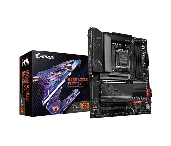 GIGABYTE MB Sc AM5 B650 AORUS ELITE AX, AMD B650, 4xDDR5, 1xDP, 1xHDMI, WI-FI