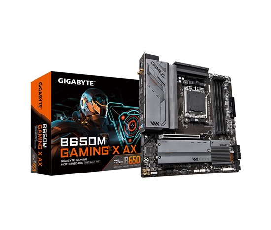 GIGABYTE MB Sc AM5 B650M GAMING X AX, AMD B650, 4xDDR5, 2xDP, 1xHDMI, WI-FI, mATX