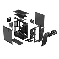 FRACTAL DESIGN skříň Meshify 2 Compact Gray TG Light Tint, USB 3.1 Type-C, 2x USB 3.0, bez zdroje, mATX