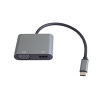 PremiumCord MST adaptér USB-C na HDMI + VGA, rozlišení 4K a FULL HD 1080p