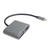 PremiumCord MST adaptér USB-C na HDMI + VGA, rozlišení 4K a FULL HD 1080p