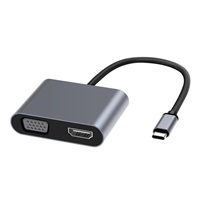PremiumCord MST adaptér USB-C na HDMI + VGA, rozlišení 4K a FULL HD 1080p