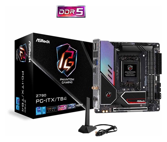 ASRock MB Sc LGA1700 Z790 PG-ITX/TB4, Intel Z790, 2xDDR5, 1xDP, 1xHDMI, WI-FI, mini-ITX