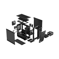 FRACTAL DESIGN skříň Meshify 2 Mini Black TG Dark Tint, USB 3.1 Type-C, 2x USB 3.0, bez zdroje, mATX