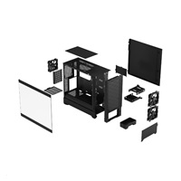 FRACTAL DESIGN skříň Pop Air Black TG Clear Tint, 2x USB 3.0, bez zdroje, ATX