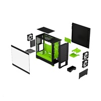 FRACTAL DESIGN skříň Pop Air RGB Green Core TG Clear Tint, 2x USB 3.0, bez zdroje, ATX