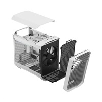 FRACTAL DESIGN skříň Torrent Nano White TG Clear Tint, USB 3.1 Type-C, 2x USB 3.0, bez zdroje, mITX