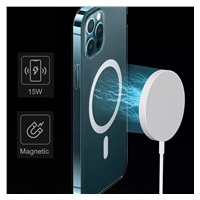 1stCOOL bezdrátová QI nabíječka 15W, přenosná, magnetická, MagSafe kompatibilní, bílá