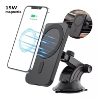 1stCOOL bezdrátová QI nabíječka 15W, magnetická, do auta, MagSafe kompatibilní, černá