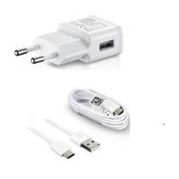 Samsung síťová nabíječka EP-TA200EWE + EP-DG970BWE, USB-C, 15W, bílá - bulk