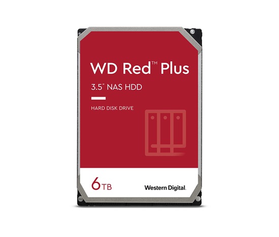 WD RED PLUS NAS WD60EFPX 6TB, SATA III 3.5", 256MB 5400RPM, 180MB/s, CMR