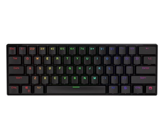 Endorfy herní klávesnice Thock Compact BR RGB /USB/ brown sw. / bezdrátová / mechanická / US layout / mini /černá RGB