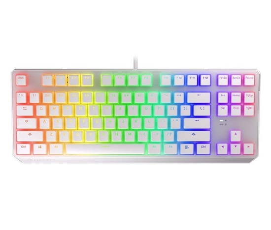 Endorfy herní klávesnice Thock TKL OWH Pudd.Khail  BR RGB /USB/ brown sw./ drátová / mechanická / US layout / bílá RGB