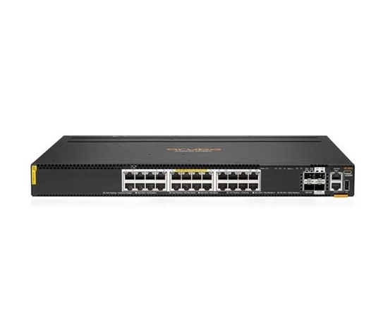 HPE Aruba Networking CX 6300M 24p Smart Rate 1G/2.5G/5G/10G Class6 PoE 2p 50G 2p 25G Switch