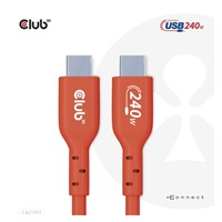 Club3D kabel USB-C, Oboustranný USB-IF Certifikovaný data kabel, PD 240W(48V/5A) EPR M/M 1m