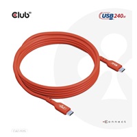 Club3D kabel USB-C, Oboustranný USB-IF Certifikovaný data kabel, PD 240W(48V/5A) EPR M/M 4m