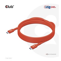 Club3D kabel USB-C, Oboustranný USB-IF Certifikovaný data kabel, PD 240W(48V/5A) EPR M/M 4m