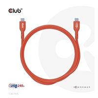 Club3D kabel USB-C, Oboustranný USB-IF Certifikovaný data kabel, PD 240W(48V/5A) EPR M/M 4m