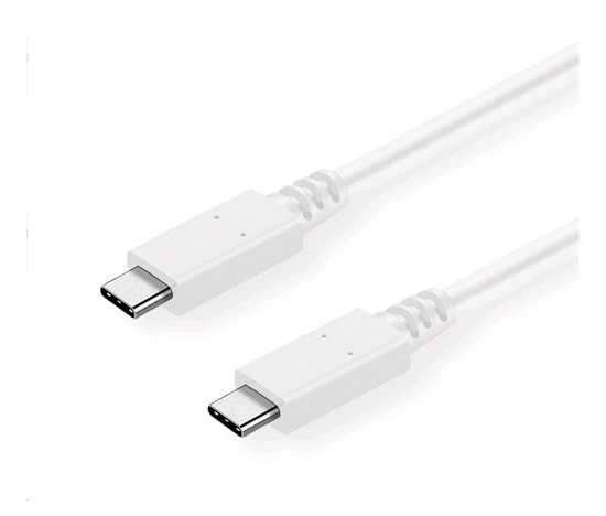 C-TECH kabel USB 3.2, Type-C (CM/CM), PD 100W, 20Gbps, 1m, bílý