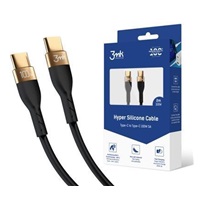 3mk datový kabel - Hyper Silicone Cable C to C 2m 100W, černá