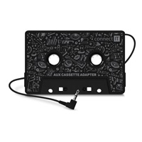 CONNECT IT AUX kazetový adaptér, 3,5 mm jack, černá