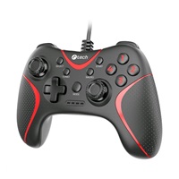 C-TECH gamepad Theon pro PC/PS3, 2 programovatelná makro tlačítka, 2x analog, X-input, vibrační, 1,8m kab