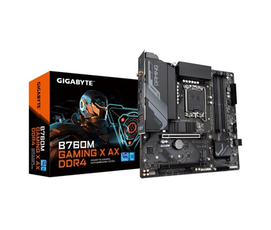 GIGABYTE MB Sc LGA1700 B760M GAMING X AX DDR4, Intel B760, 4xDDR4, 1xDP, 1xHDMI, WI-FI, mATX