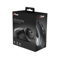 BAZAR - TRUST ergonomická vertikální myš Verro Wireless Ergonomic Mouse, black - Poškozený obal (Komplet)