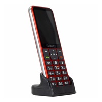 EVOLVEO EasyPhone LT, mobilní telefon pro seniory s nabíjecím stojánkem, červená