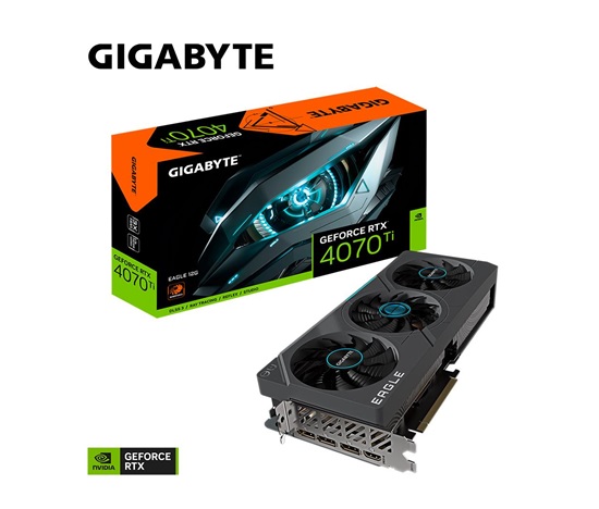 GIGABYTE VGA NVIDIA GeForce RTX 4070 Ti EAGLE 12G, 12G GDDR6X, 3xDP, 1xHDMI