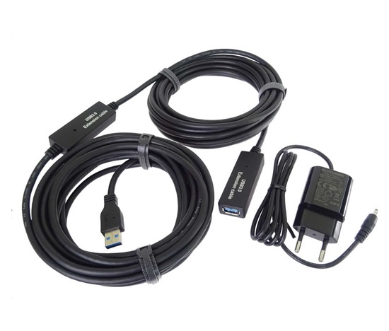PremiumCord USB 3.0 repeater a prodlužovací kabel A/M-A/F 15m